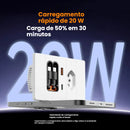 Carregador e Tomada De Parede Retrátil De 20w