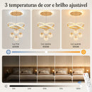 Lustre LED de Cristal Luxo 110V-220V Bivolt