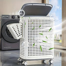 Cesto Organizador Multiuso com Rodas 70L – Estrutura Dobrável e Ventilada